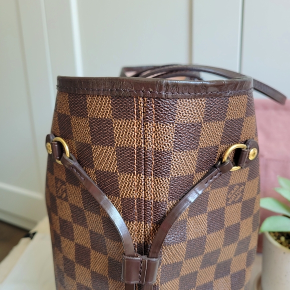 💕Louis Vuitton Neverfull MM Damier Ebene "ROSE Ballerine Interior" Tote Bag - Picture 7 of 16